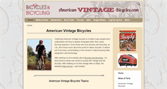 Desktop Screenshot of american-vintage-bicycles.com